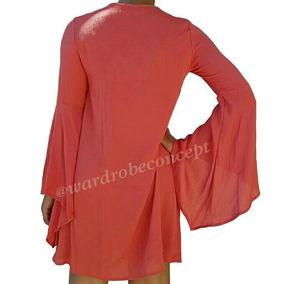 New Bell Long Sleeved Tunic Dress - Picture 2 of 4